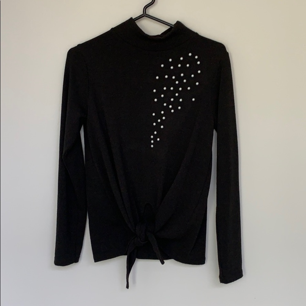 Zara Black sweater with pearls